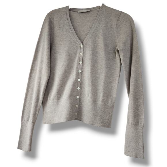 Everlane Cardigan Sweater Wool Cotton Size XS Academia Cleangirl Y2K Minimalist - Picture 1 of 9